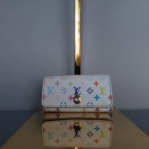 Louis Vuitton White Multicolor Monogram Key Holder